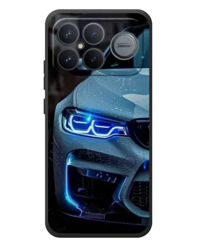 Чохол для Xiaomi Poco F8 Ultra з картинкою «Погляд BMW з синіми фарами»