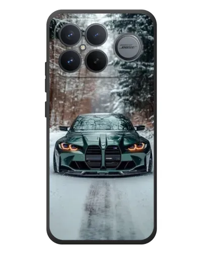 Чохол для Xiaomi Poco F8 Ultra з картинкою «BMW у зимовому лісі»
