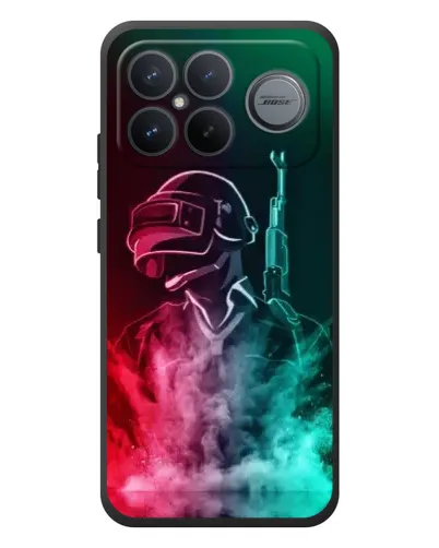 Чехол для Xiaomi Poco F8 Ultra с картинкой «PUBG — огненный воин» Чехол для Xiaomi Poco F8 Ultra с картинкой «PUBG — огненный воин»