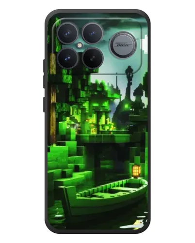 Чехол для Xiaomi Poco F8 Ultra с картинкой «Minecraft лесной пейзаж»