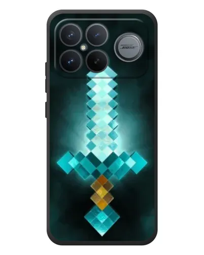 Чехол для Xiaomi Poco F8 Ultra с картинкой «Алмазный меч неон»