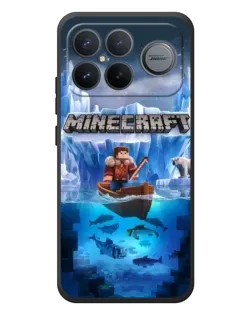 Чехол для Xiaomi Poco F8 Ultra с картинкой «Minecraft ледяной мир»