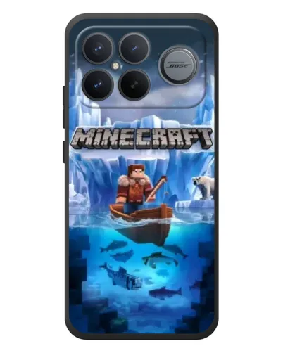 Чехол для Xiaomi Poco F8 Ultra с картинкой «Minecraft ледяной мир»