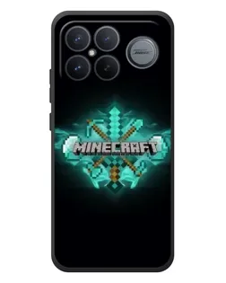 Чехол для Xiaomi Poco F8 Ultra с картинкой «Minecraft Diamond лого»