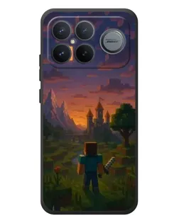 Чехол для Xiaomi Poco F8 Ultra с картинкой «Стив у башни»