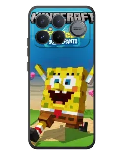 Чохол для Xiaomi Poco F8 Ultra з картинкою «Губка Боб Minecraft»