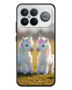 Чехол для Xiaomi Poco F8 Ultra с картинкой «Пара единорогов»
