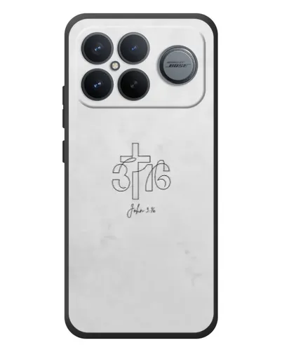 Чехол для Xiaomi Poco F8 Ultra с картинкой «Иоанна 3:16 Крест»