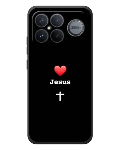 Чехол для Xiaomi Poco F8 Ultra с картинкой «Сердце - Jesus»