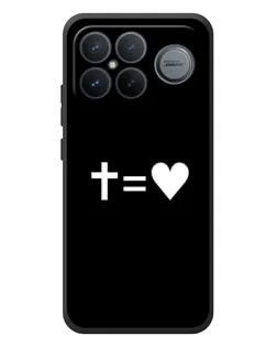 Чехол для Xiaomi Poco F8 Ultra с картинкой «Крест и Сердце»