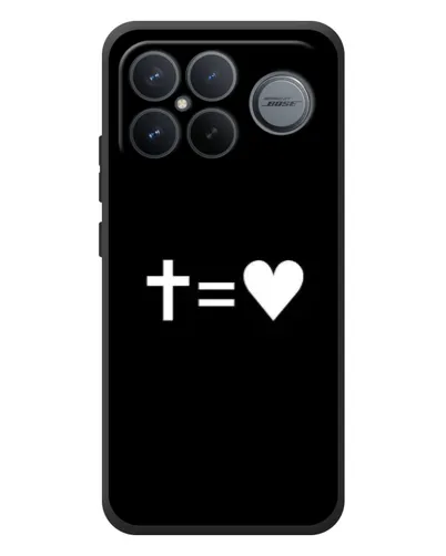 Чехол для Xiaomi Poco F8 Ultra с картинкой «Крест и Сердце»