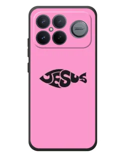 Чехол для Xiaomi Poco F8 Ultra с картинкой «Розовый символ  Jesus»