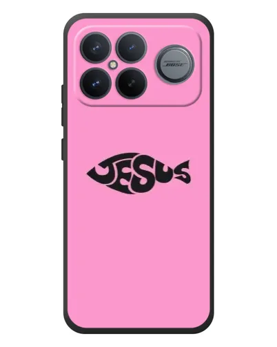 Чехол для Xiaomi Poco F8 Ultra с картинкой «Розовый символ  Jesus»
