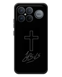 Чехол для Xiaomi Poco F8 Ultra с картинкой «Графический крест Jesus»