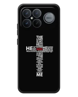 Чехол для Xiaomi Poco F8 Ultra с картинкой «Текстовый крест»