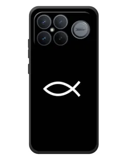 Чехол для Xiaomi Poco F8 Ultra с картинкой «Символ рыбы Jesus»
