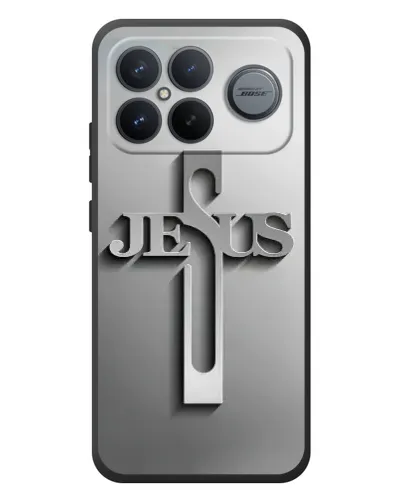 Чехол для Xiaomi Poco F8 Ultra с картинкой «Металлический крест Jesus» Чехол для Xiaomi Poco F8 Ultra с картинкой «Металлический крест Jesus»
