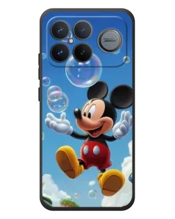 Чехол для Xiaomi Poco F8 Ultra с картинкой «Mickey и мыльные пузыри»