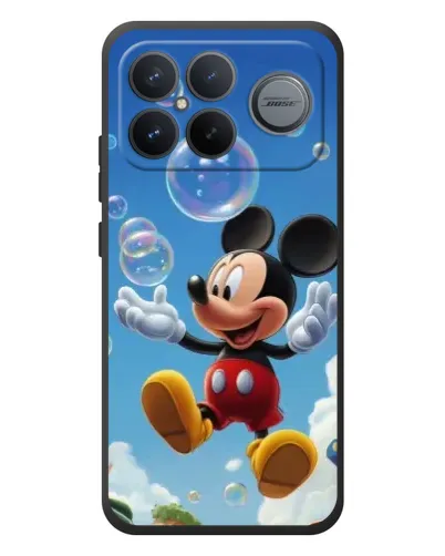 Чехол для Xiaomi Poco F8 Ultra с картинкой «Mickey и мыльные пузыри»