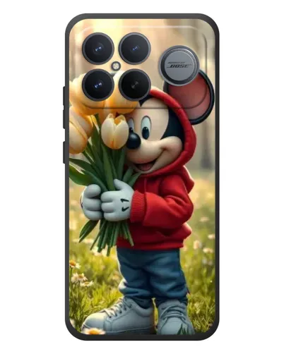Чехол для Xiaomi Poco F8 Ultra с картинкой «Микки с тюльпанами»