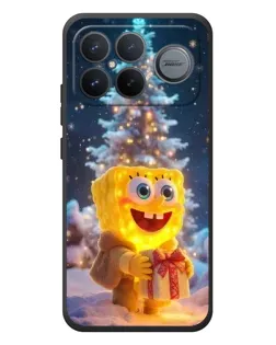 Чехол для Xiaomi Poco F8 Ultra с картинкой «Рождественский Спанч Боб»