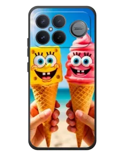 Чехол для Xiaomi Poco F8 Ultra с картинкой «Спанч Боб мороженое»