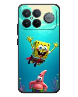 Чехол для Xiaomi Poco F8 Ultra с картинкой «Спанч Боб под водой»