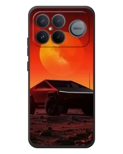 Чехол для Xiaomi Poco F8 Ultra с картинкой «Cybertruck на Марсе»