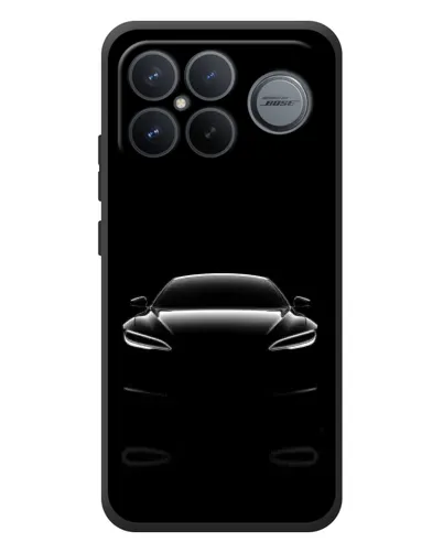 Чехол для Xiaomi Poco F8 Ultra с картинкой «Силуэт Tesla Night»