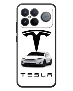 Чехол для Xiaomi Poco F8 Ultra с картинкой «Tesla White Style»