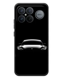 Чехол для Xiaomi Poco F8 Ultra с картинкой «Фары Tesla Night»