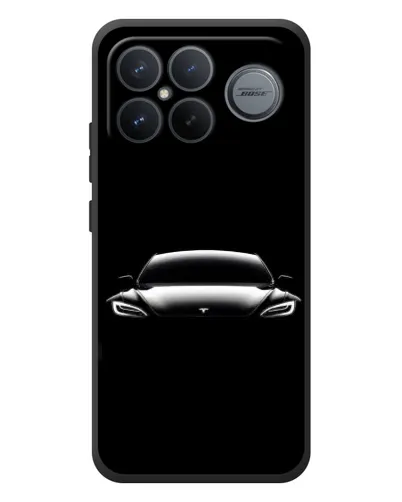 Чехол для Xiaomi Poco F8 Ultra с картинкой «Фары Tesla Night»
