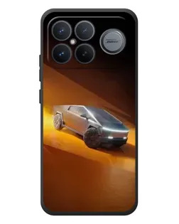 Чехол для Xiaomi Poco F8 Ultra с картинкой «Cybertruck в пустыне»