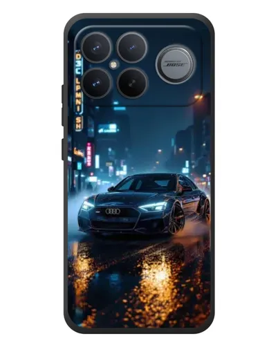 Чохол для Xiaomi Poco F8 Ultra з картинкою «Нічне місто та Audi»