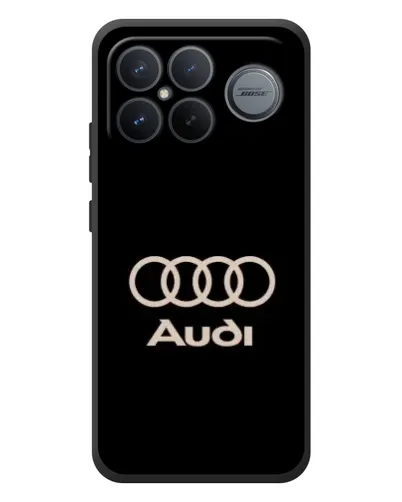 Чохол для Xiaomi Poco F8 Ultra з картинкою «Audi — золотий логотип»
