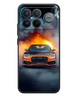 Чохол для Xiaomi Poco F8 Ultra з картинкою «Audi у вогняному диму»
