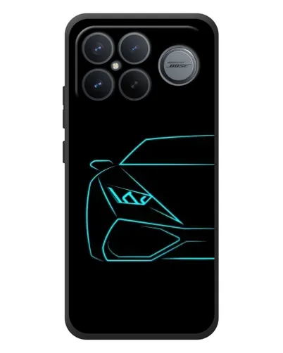 Чехол для Xiaomi Poco F8 Ultra с картинкой «Голубой силуэт Lamborghini» Чехол для Xiaomi Poco F8 Ultra с картинкой «Голубой силуэт Lamborghini»