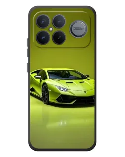 Чехол для Xiaomi Poco F8 Ultra с картинкой «Салатовый Lamborghini Huracan»