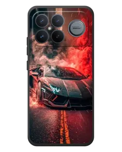 Чехол для Xiaomi Poco F8 Ultra с картинкой «Lamborghini красный дым»