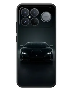 Чехол для Xiaomi Poco F8 Ultra с картинкой «Черный Lamborghini Aventador»