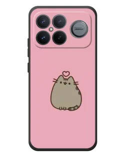Чехол для Xiaomi Poco F8 Ultra с картинкой «Pusheen сердце»