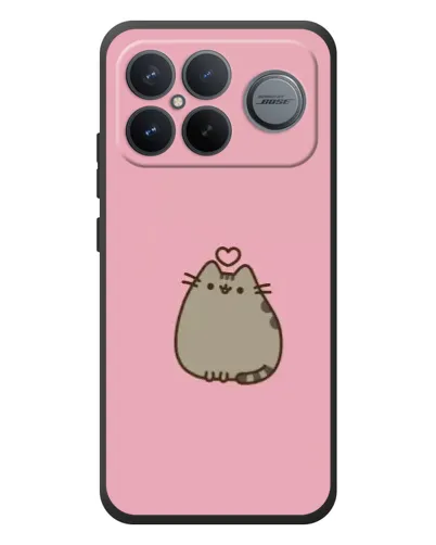 Чехол для Xiaomi Poco F8 Ultra с картинкой «Pusheen сердце»