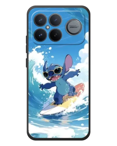 Чехол для Xiaomi Poco F8 Ultra с картинкой «Стич на волне»