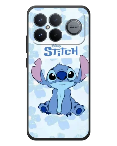 Чехол для Xiaomi Poco F8 Ultra с картинкой «Stitch среди цветов»
