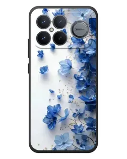 Чехол для Xiaomi Poco F8 Ultra с картинкой «Голубой цветочный каскад»
