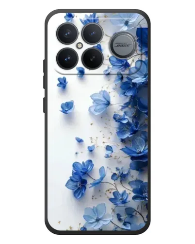Чехол для Xiaomi Poco F8 Ultra с картинкой «Голубой цветочный каскад»