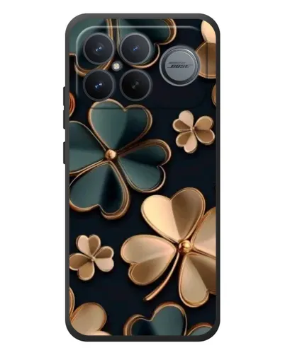 Чехол для Xiaomi Poco F8 Ultra с картинкой «Клевер в золоте»