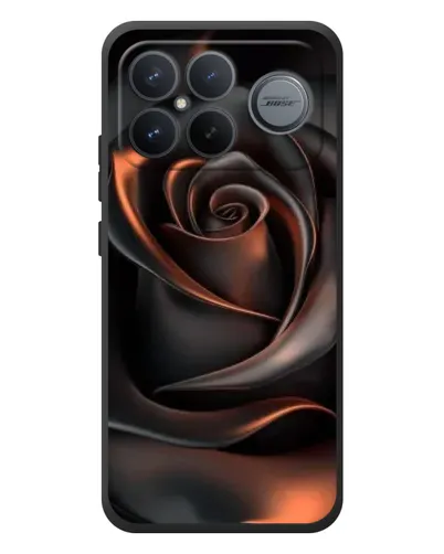 Чехол для Xiaomi Poco F8 Ultra с картинкой «Шелковая черная роза»