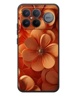 Чехол для Xiaomi Poco F8 Ultra с картинкой «Оранжевый макро цветок»