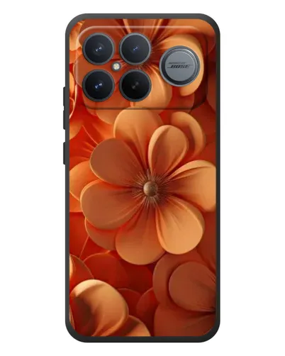 Чехол для Xiaomi Poco F8 Ultra с картинкой «Оранжевый макро цветок»